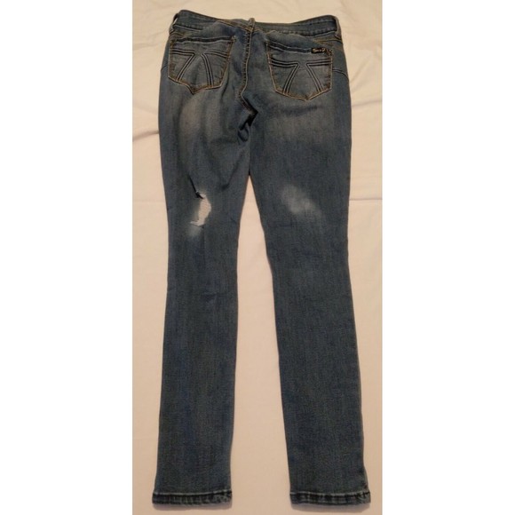Seven 7 Booty Shaper Leggings Denim Jeans Jeggings Distressed Size 6 - Picture 7 of 10